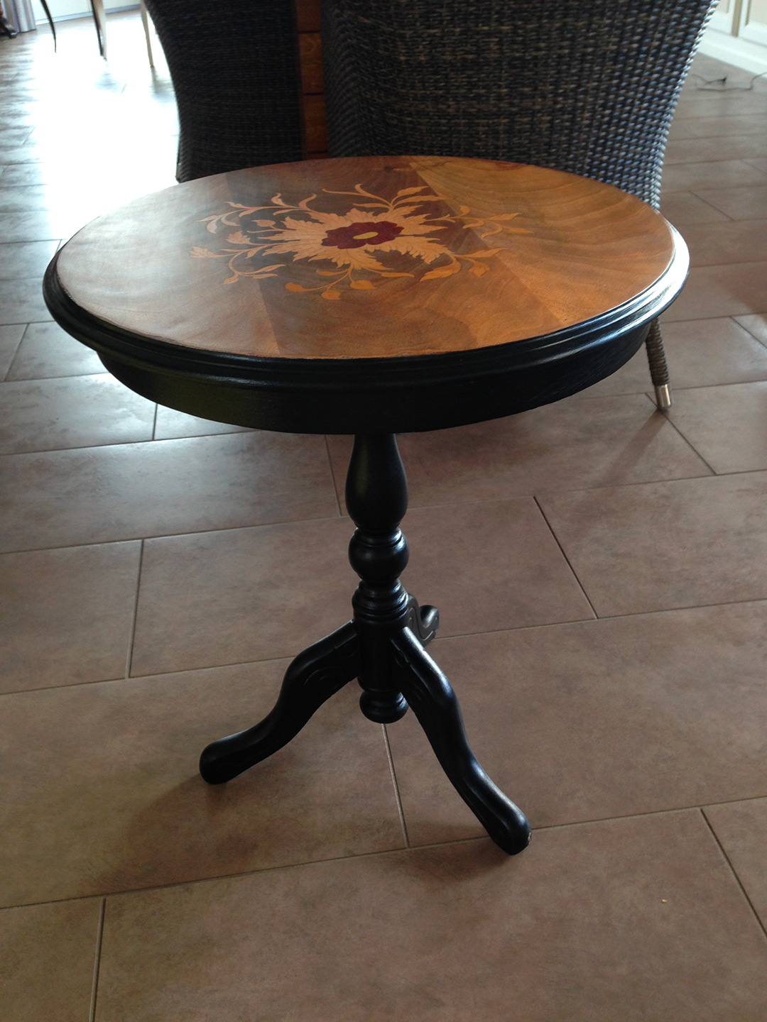 table d'appoint renovée